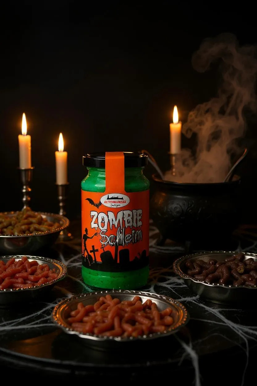 zombie schleim auf halloweentafel zombieschleim auf halloweentafel