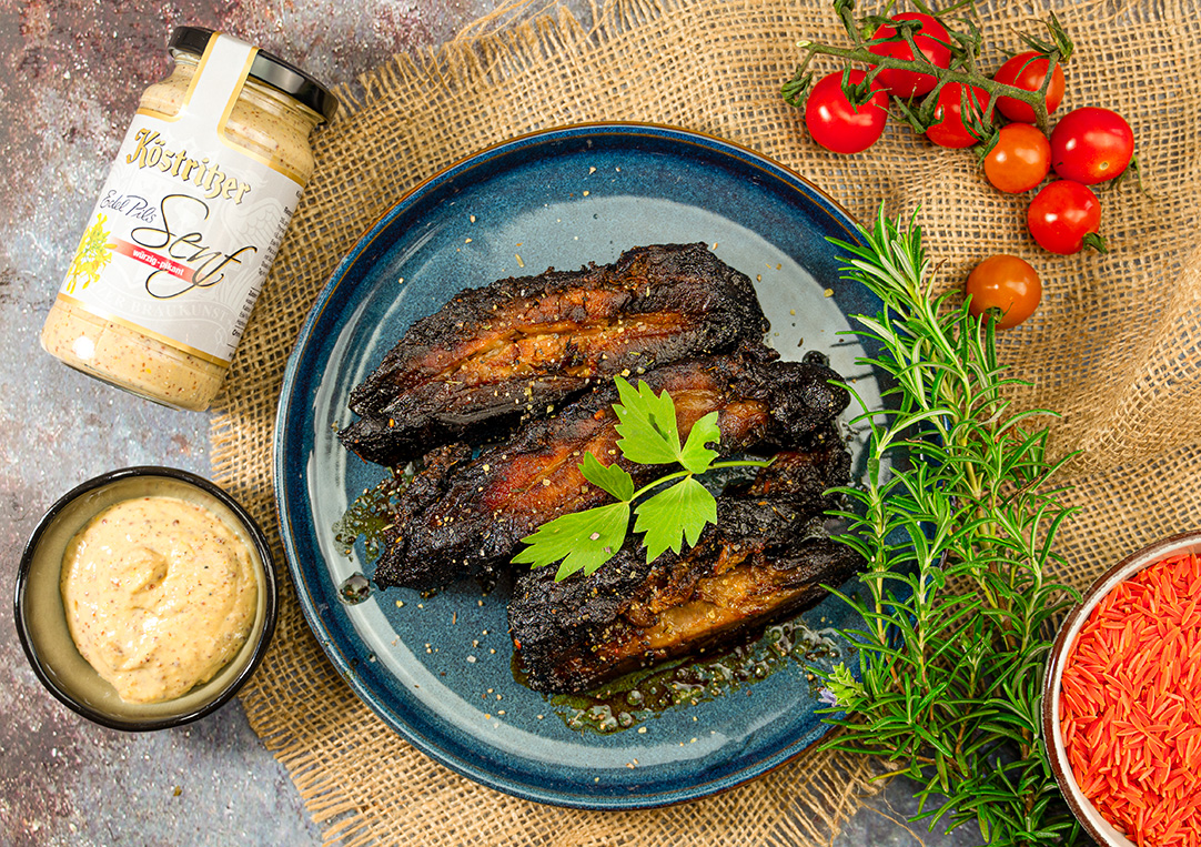 Koestritzer Edel Pils Senf zu gegrilltem Fleisch Koestritzer Edel Pils Senf zu gegrilltem Fleisch