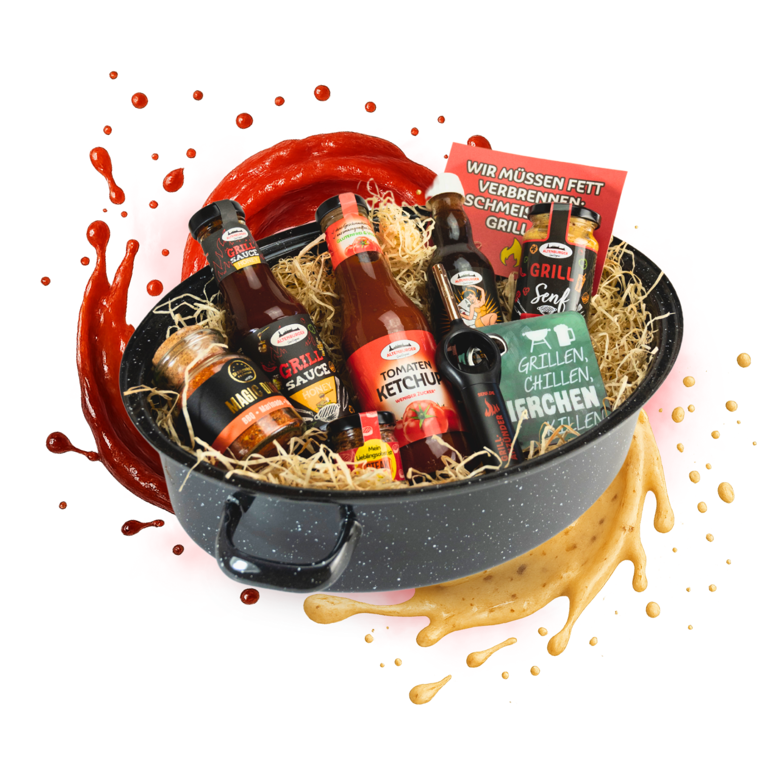 Grillbräter Geschenkset - Senf, Sauce & mehr