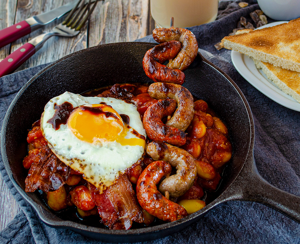 baked beans mit spiegelei Baked Beans mit Spiegelei & Würstchen
