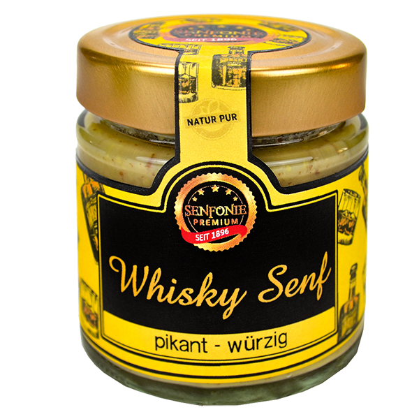 Whisky Senf Premium für Fleisch, Gegrillten und zu Saucen