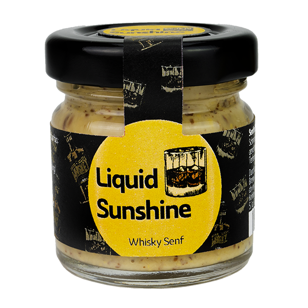 Whisky Senf für Fleisch, Wurst, Braten und Bratwurst "Liquid Sunshine"