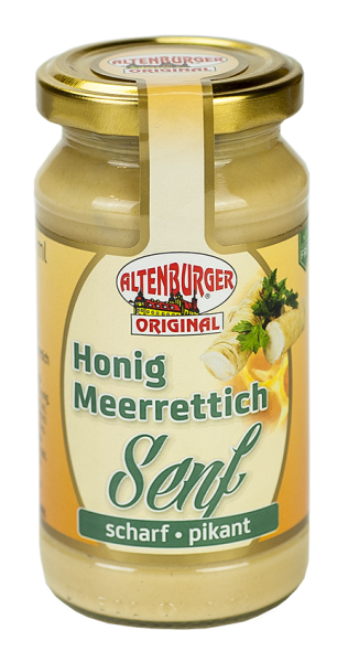 Honig Meerrettich Senf für Fisch, Fleisch und Saucen
