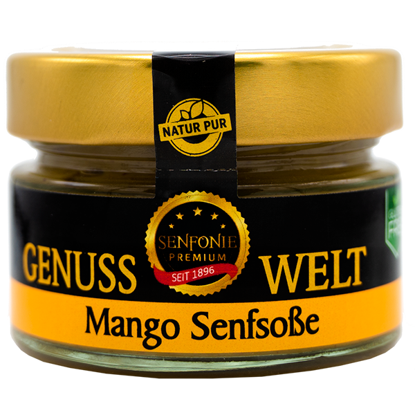 Mango Senfsoße Premium zum Käse, Fleisch und im Quark