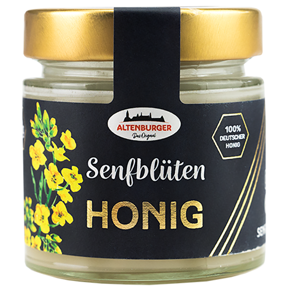 Senfblüten Honig mit Honig aus der Senfblüte